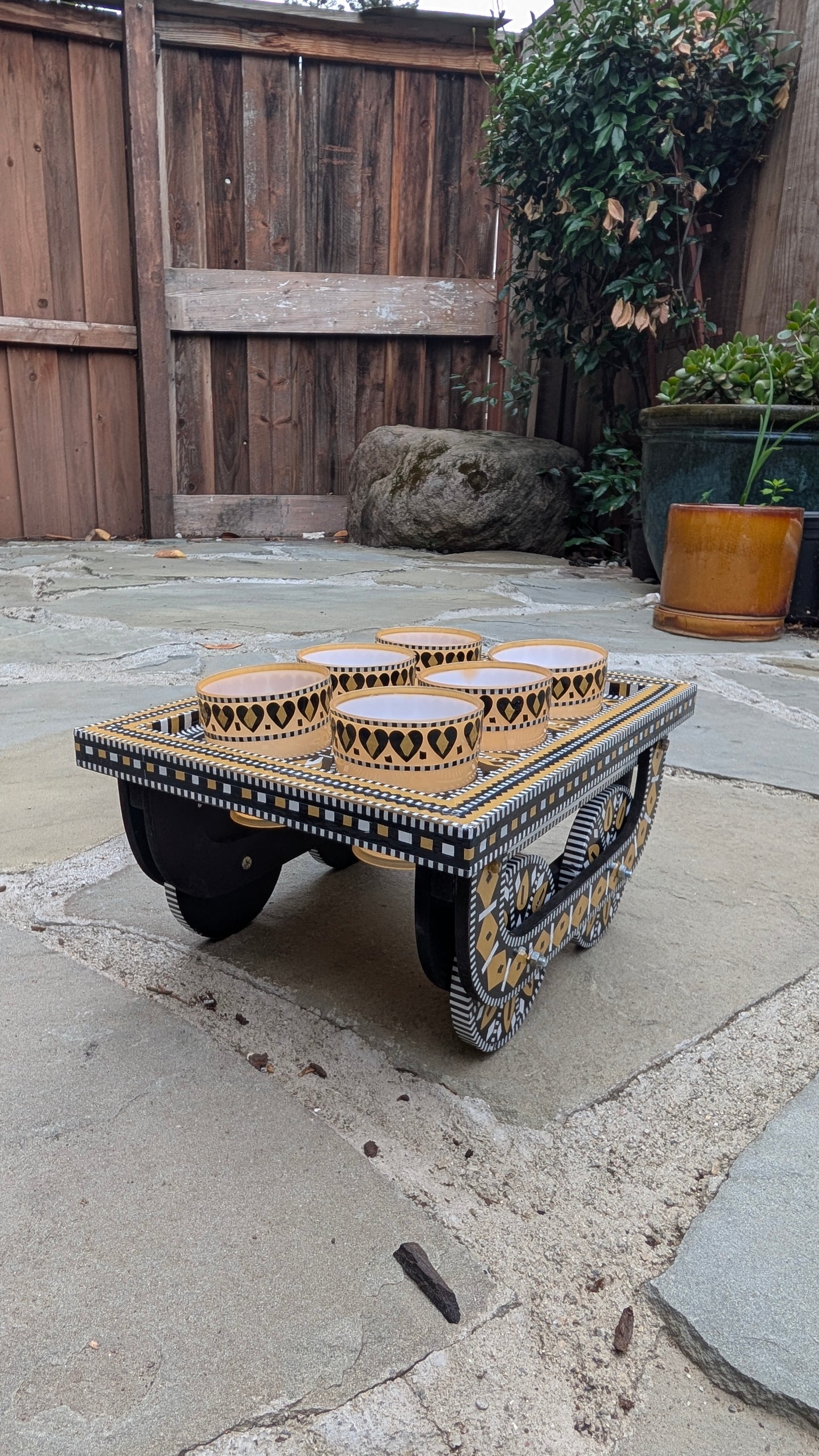 Chai Server Tray On Wheels